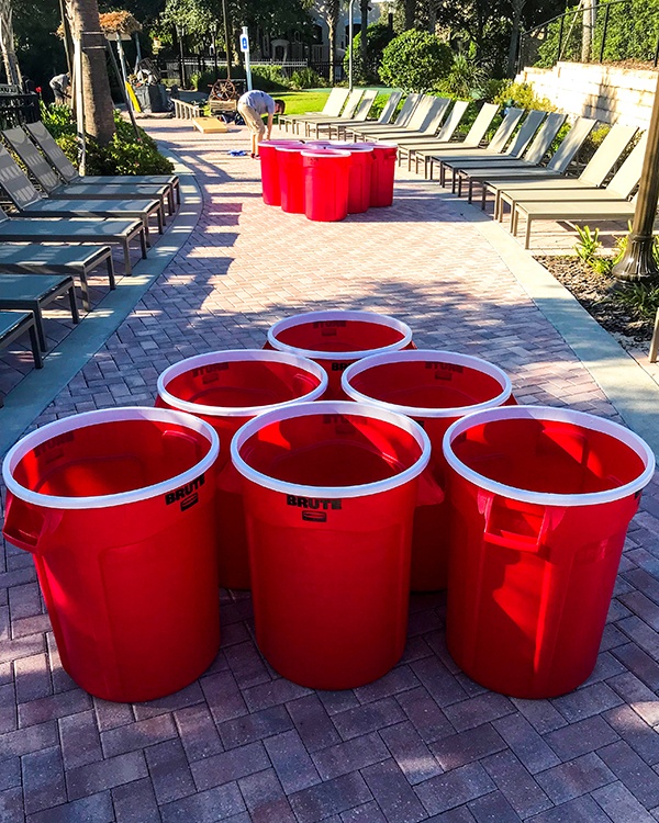 Giant beer pong fun planners